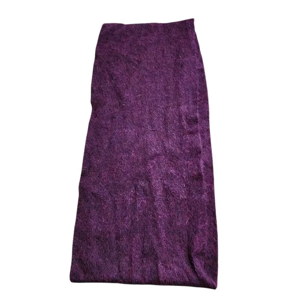 Purple Angora Infinity Scarf 10.5